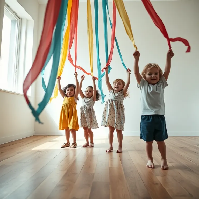 La sala petita amb estores de colors per als infants